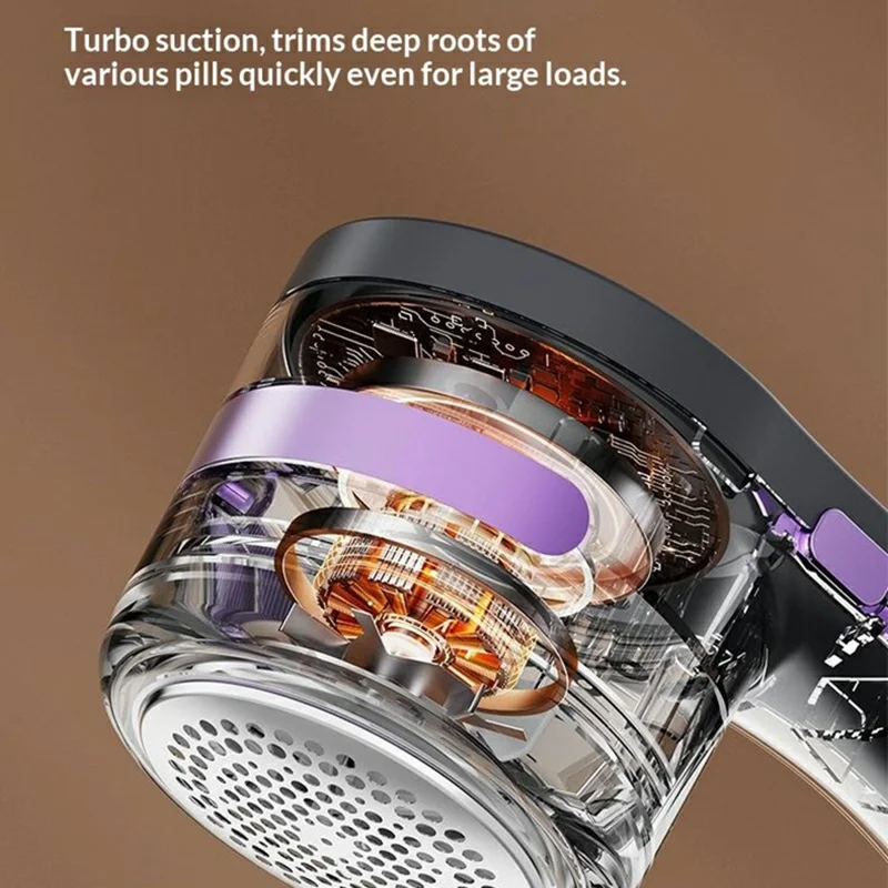 MQ-01 Rasoir Électrique Portable pour Peluches Chargement USB Affichage LED Gris