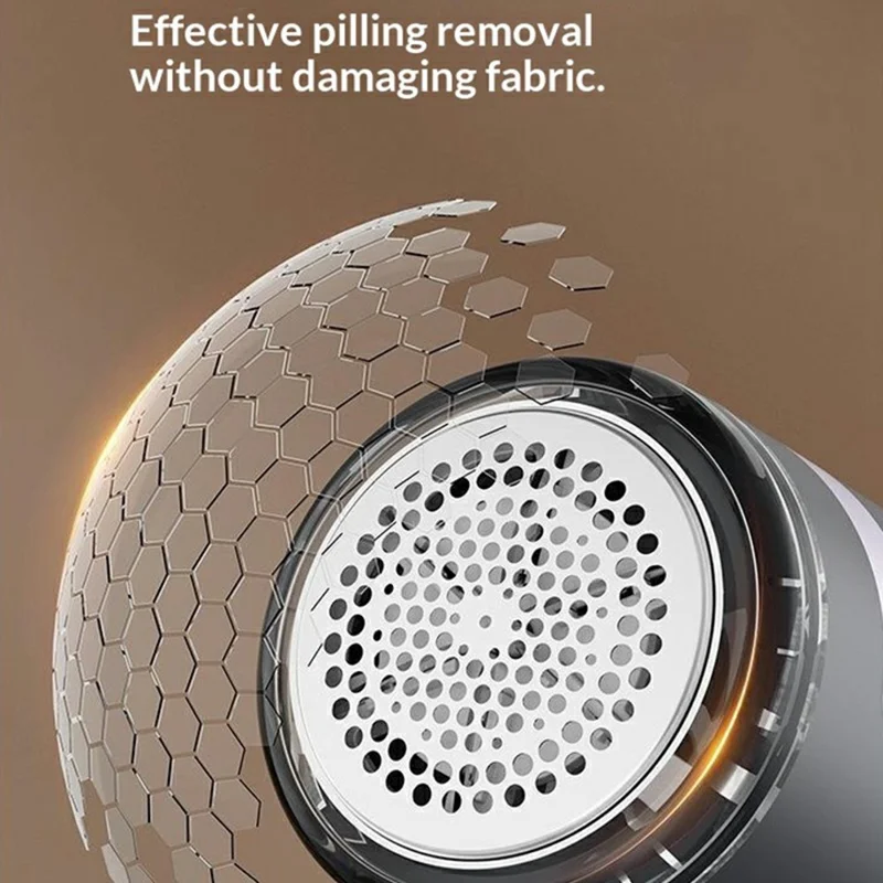 MQ-01 Rasoir Électrique Portable pour Peluches Chargement USB Affichage LED Gris