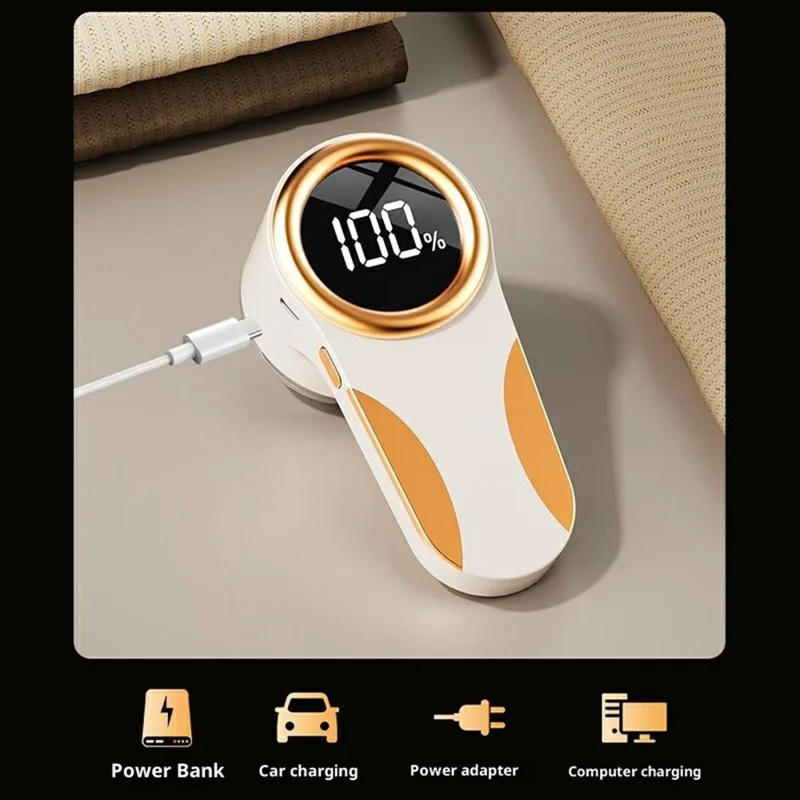 Dépilateur Électrique MQ-02 avec Affichage Numérique, Chargement USB, Taille-Bouloches Domestique - Kaki