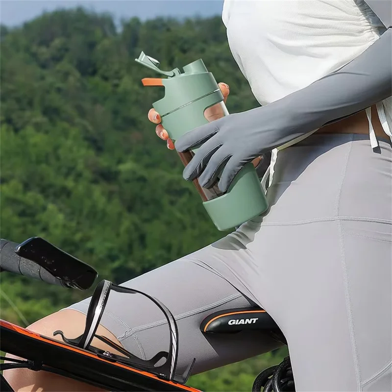 25700 700ml Electric Shaker Bottle Rechargeable Protein Mixer Cup with Portable Handle (BPA Free, No FDA Certificate) - Black