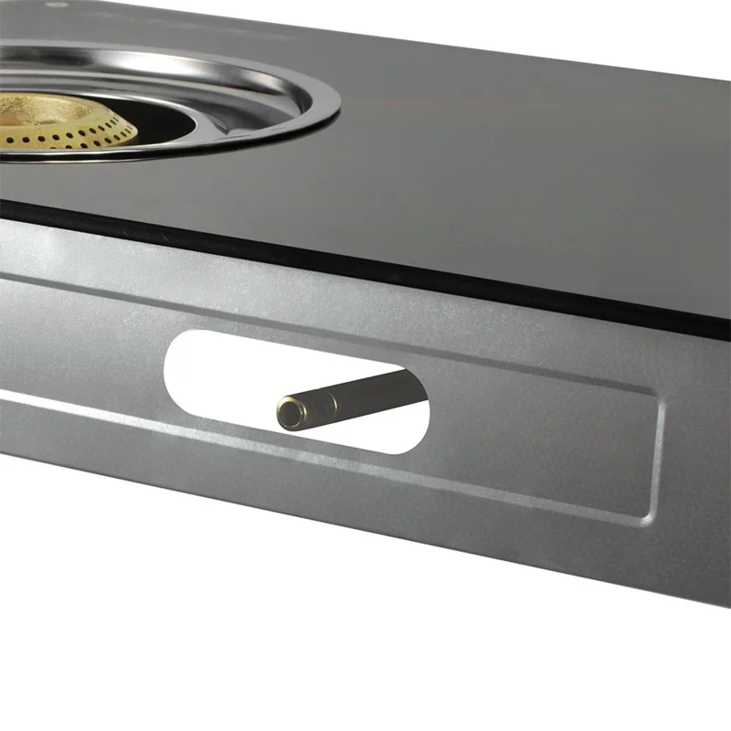 AKANE A.8052 Tempered Glass Desktop Gas Stove 3 Burners Kitchen Cooktop with Independent Adjustment Knobs