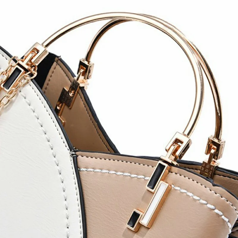 Crossbody Bag for Women Handbag Shoulder Tote Versatile Large Capacity Ladies Purse - White / Khaki