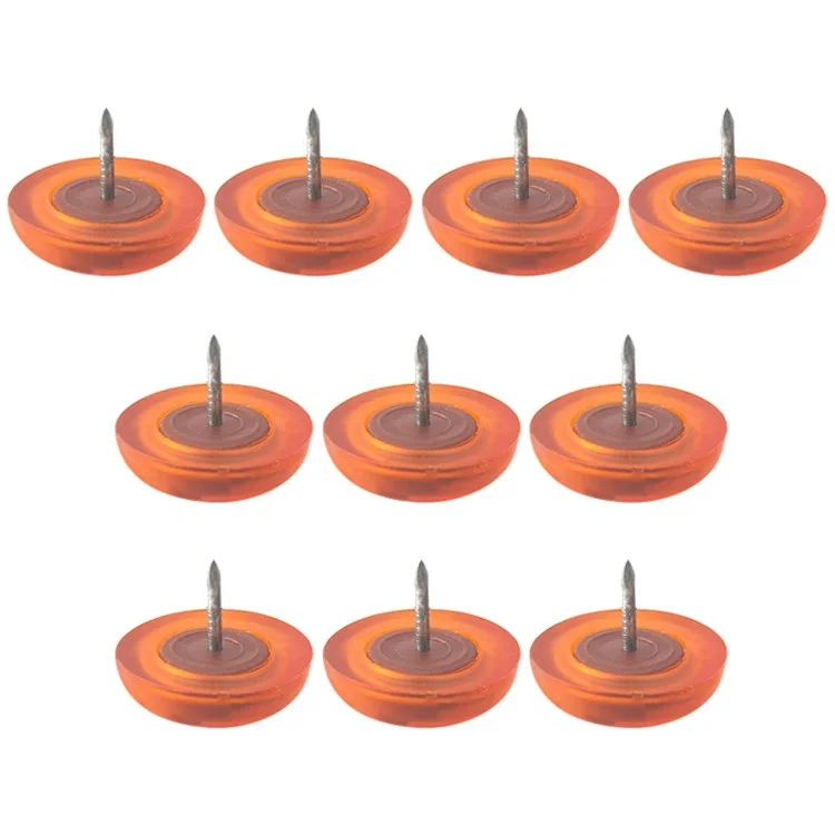 10pcs PVC Móveis de Plástico Pés Pregos Protetor Cadeira de Piso da Perna do Solo Preto Anti-skid Sofá Mesa Inferior Almofada - Laranja