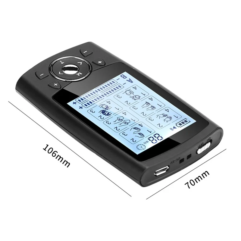 FM-B2404 Stimolatore Muscolare EMS TENS 24 Modalità Massaggiatore Elettrico per Agopuntura e Dimagrimento Elettrostimolatore