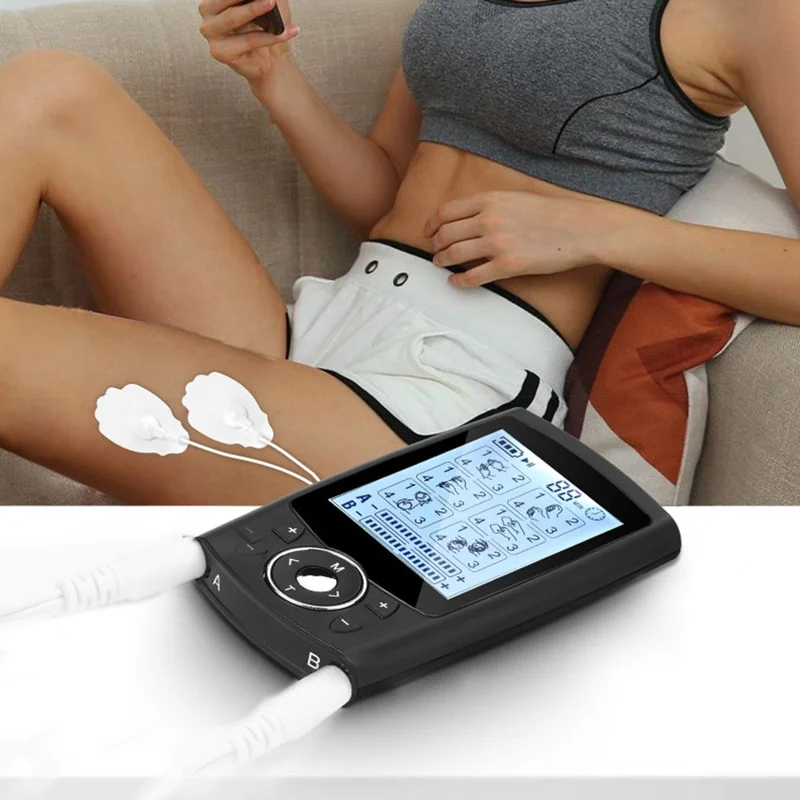 FM-B2404 Stimolatore Muscolare EMS TENS 24 Modalità Massaggiatore Elettrico per Agopuntura e Dimagrimento Elettrostimolatore