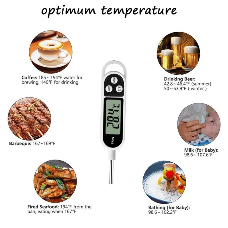 Termometro Alimentare Digitale TP300 con Sonda per BBQ / Cottura / Acqua / Olio / Latte