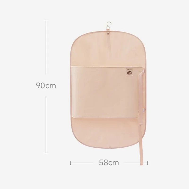 Space Saving Clothing Compression Board with Adjustable Straps Foldable Clothes Dust Cover - Pink