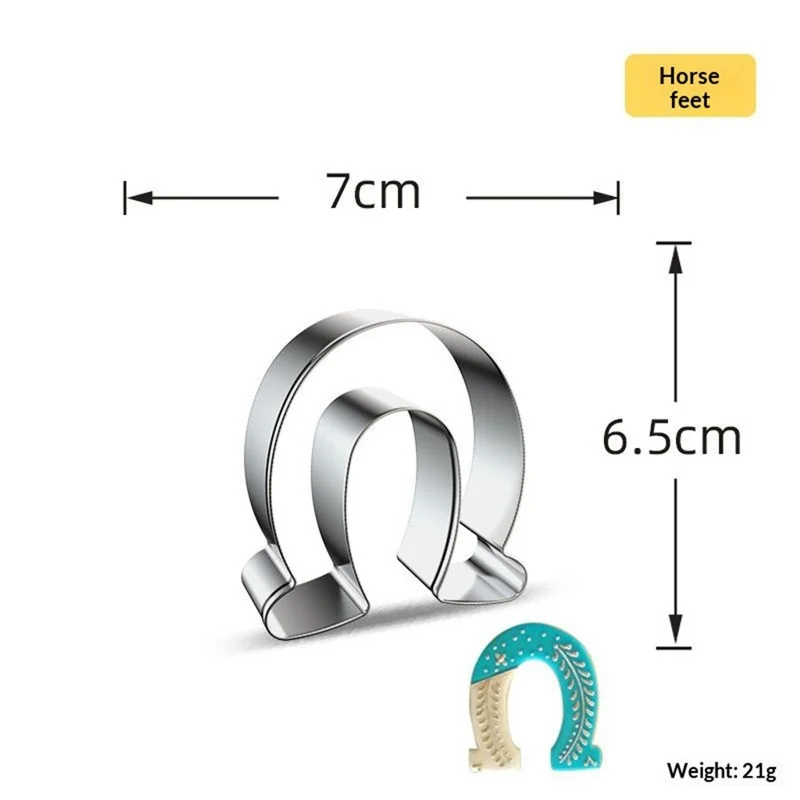 4Pcs / Set Horse Theme Cookie Cutters Stainless Steel Biscuit Mold Cake Decoration Baking Tool (BPA Free, FDA Certified)