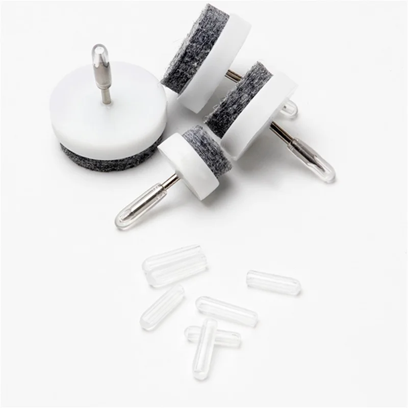 10Pcs / Set 24mm Noise Reduction Chair Table Furniture Leg Bottom Feet Pad Floor Protector Nail - Black
