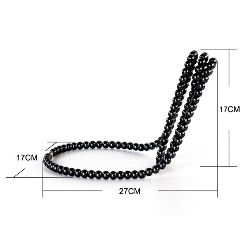 Portabottiglie a Collana di Perle Finte Design Creativo, Scaffale per Vino Galleggiante, Decorazione da Tavolo - Oro