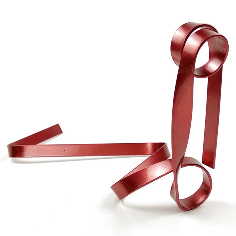 Soporte para botella de vino con diseño de cinta de colores, soporte exhibidor flotante, decoración creativa para mesa - Rojo
