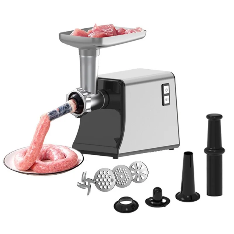MG-M1 Электрический мясорубка из нержавеющей стали, многофункциональная машина для фарша и колбас, вилка ЕС / 220 В (без БПА, без FDA)