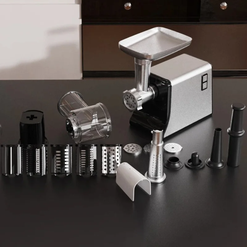 MG-M1 Электрический мясорубка из нержавеющей стали, многофункциональная машина для фарша и колбас, вилка ЕС / 220 В (без БПА, без FDA)