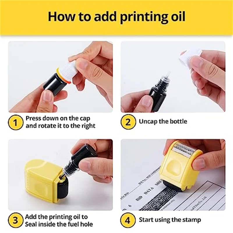 Privacy Protection Roller Stamp for Documents Address Labels Confidential Information Blocker - Green