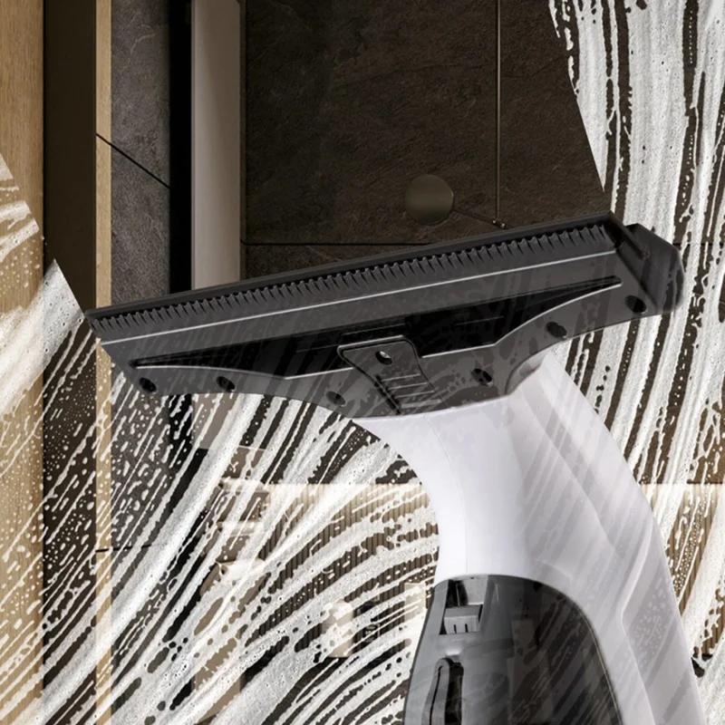 Handheld Electric Window Cleaner with Extendable Pole / Spray Bottle, Portable Vacuum Squeegee for Home Glass Cleaning - EU Plug