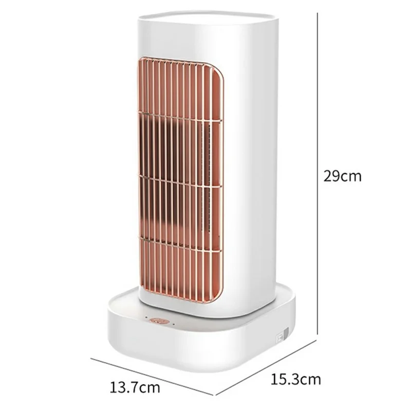 MR10 PTC Ceramic Space Heater Oscillating Fan Heater Portable Electric Heater for Home, EU Plug - White