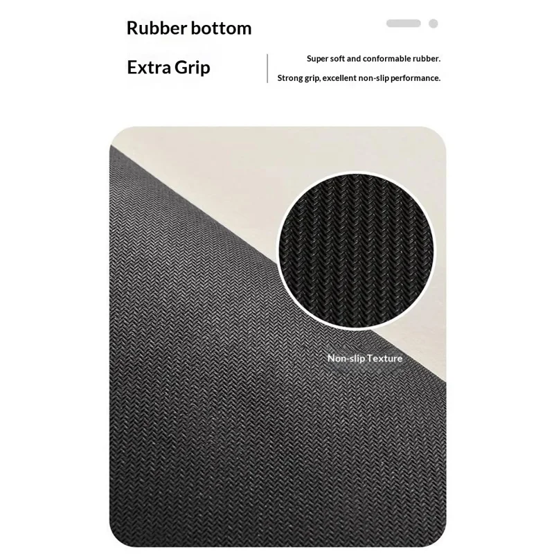 2Pcs / Set 40 x 60cm + 40 x 120cm Black and White Flower Pattern Kitchen Mats Water Absorbent Diatomite Non Slip Floor Pad - Four-petaled Flower