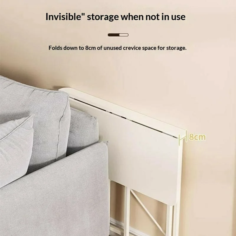 80 см складной передвижной компьютерный стол для спальни, домашнего офиса, студентов, портативный рабочий стол — белый