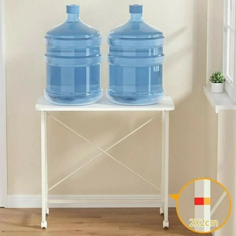 Escritorio informático plegable móvil de 100 cm para dormitorio, oficina en casa, estudiante, mesa de estudio portátil - Blanco