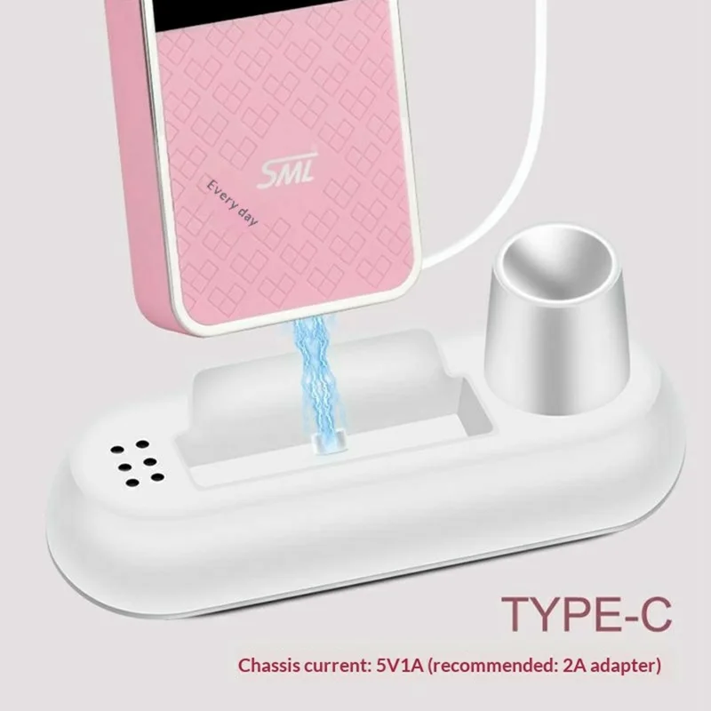 SML Máquina de Broca Portátil para Unhas 50000 RPM com Display Digital - Rosa