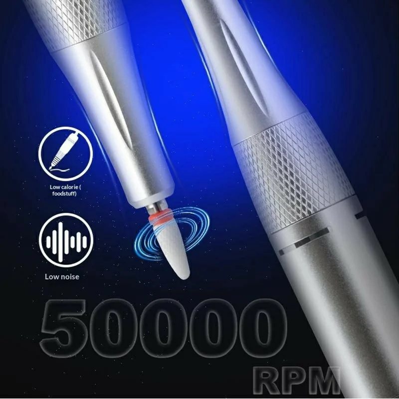 SML Máquina de Broca Portátil para Unhas 50000 RPM com Display Digital - Rosa