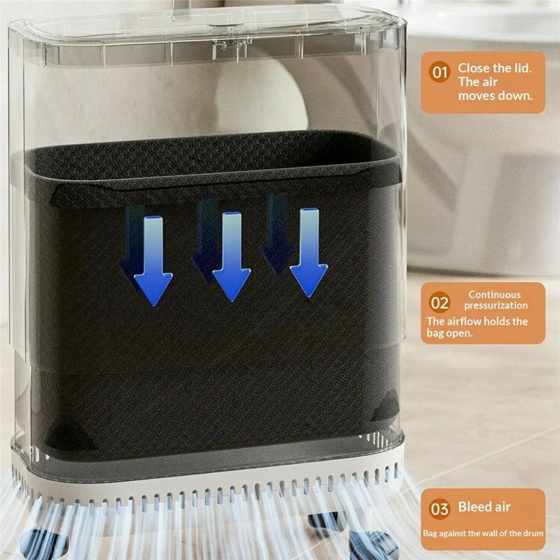 OUK 28 x 15 x 31 cm Slangende Fod Design Smal Badeværelsespapirkurv med Låg, Pladssparende Smal Åbning Lukket Toilet Papirkurv - Hvid