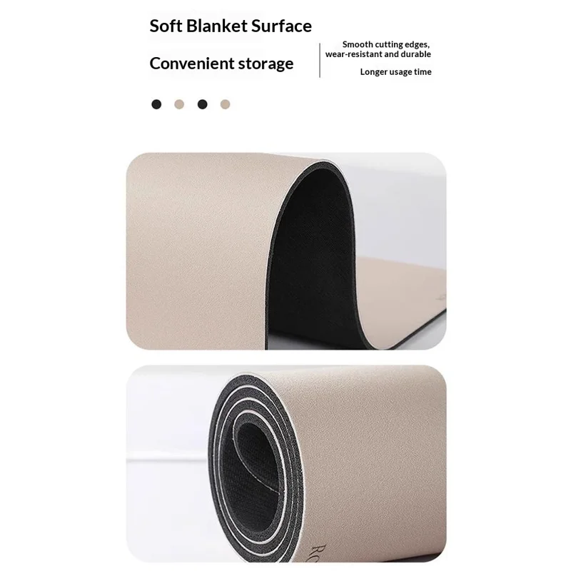 2Pcs  /  Set 50 x 80cm + 50 x 150cm Black and White Flower Pattern Kitchen Mats Water Absorbent Diatomite Non Slip Floor Pad - Four-petaled Flower