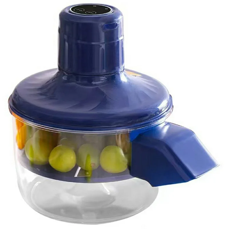 Descascador Inteligente de Frutas e Legumes, Máquina Automática Multifunções para Casa / Uso Comercial (Sem FDA, Livre de BPA) - Azul Escuro