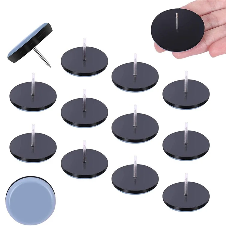 20pcs / Set 25 mm Durchmesser Rund Nagelpolster Hochleistungsmöbel Mover Tischstuhl Schlepper Hartholzbodenschutz Sofa Couch Bein Füße Nägel Gleitungen