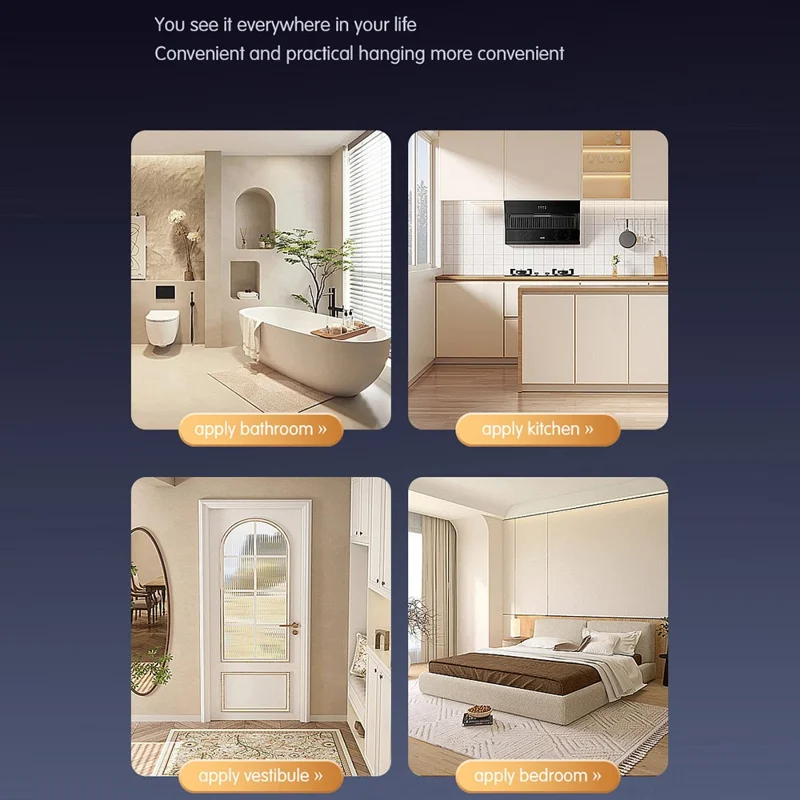 2 pièces de patère à ventouse pour salle de bain, chambre, cuisine, crochet mural, support de rangement carré en acier inoxydable - Noir