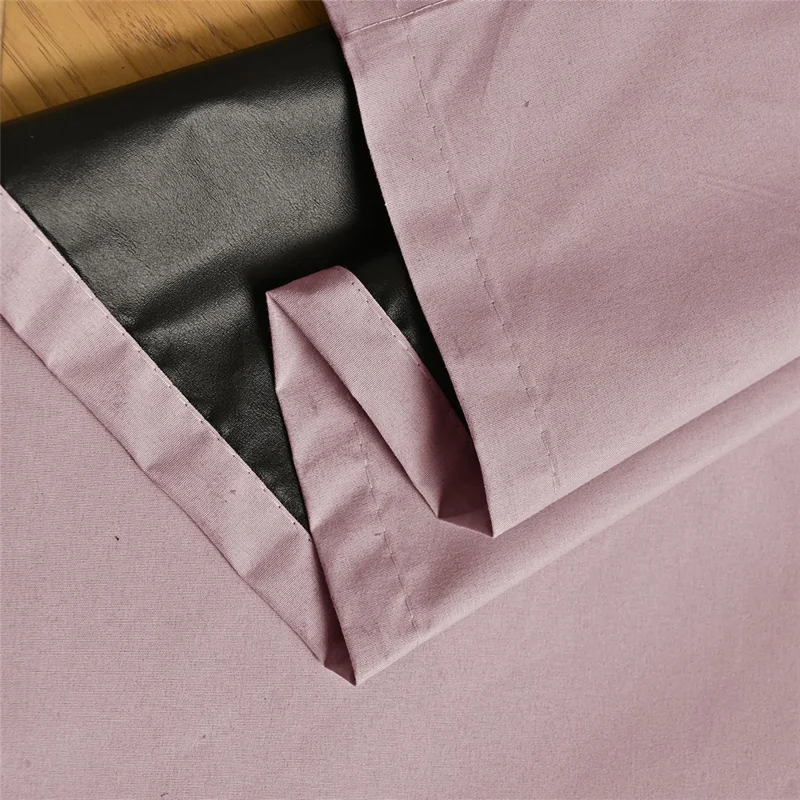 3Pcs 132 x 240cm Curtains Set Blackout Curtains Drapes for Living Room Bedroom - 2Pcs Pink + 1Pc White