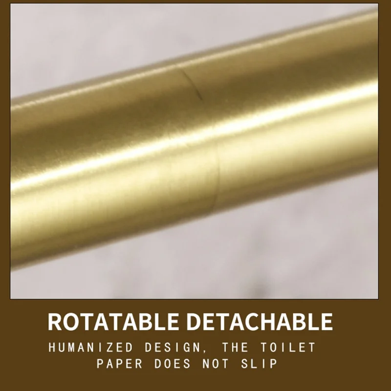 5Pcs Bathroom Hardware Set Stainless Steel Towel Bar Tissue Holder Wall Mounted Storage Hook - Gold