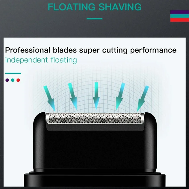 VGR V-390 Portable Electric Shaver for Men Waterproof USB Rechargeable Mini Razor - Green