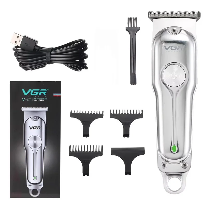 VGR V-071 Professional Hair Clipper Dual Speed Low Noise USB Rechargeable T-Blade Hair Trimmer