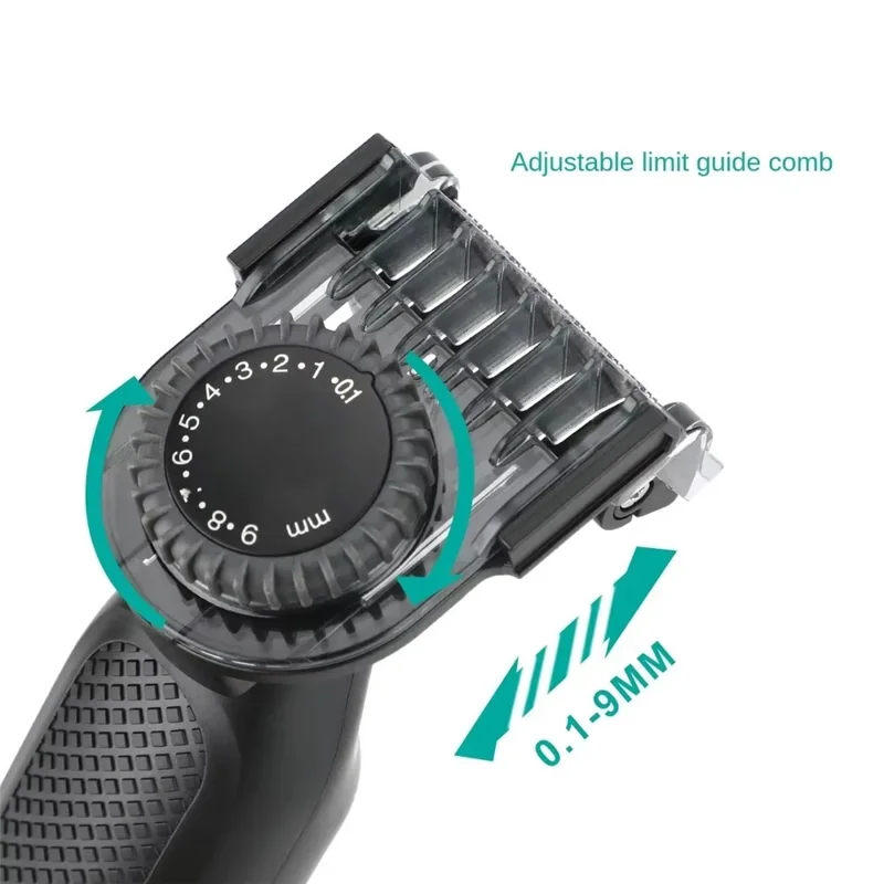 VGR V-360 Elektrischer Rasierer IPX6 wasserdicht, USB wiederaufladbar, mit LED-Display, für Herren – Grün