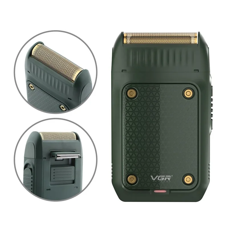 VGR V-353 Mini Electric Shaver for Men USB Rechargeable Portable Reciprocating Razor for Home Travel - Black