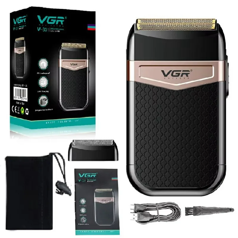 VGR V-331 Portable Electric Shaver Floating Head USB Rechargeable Pocket Razor for Men