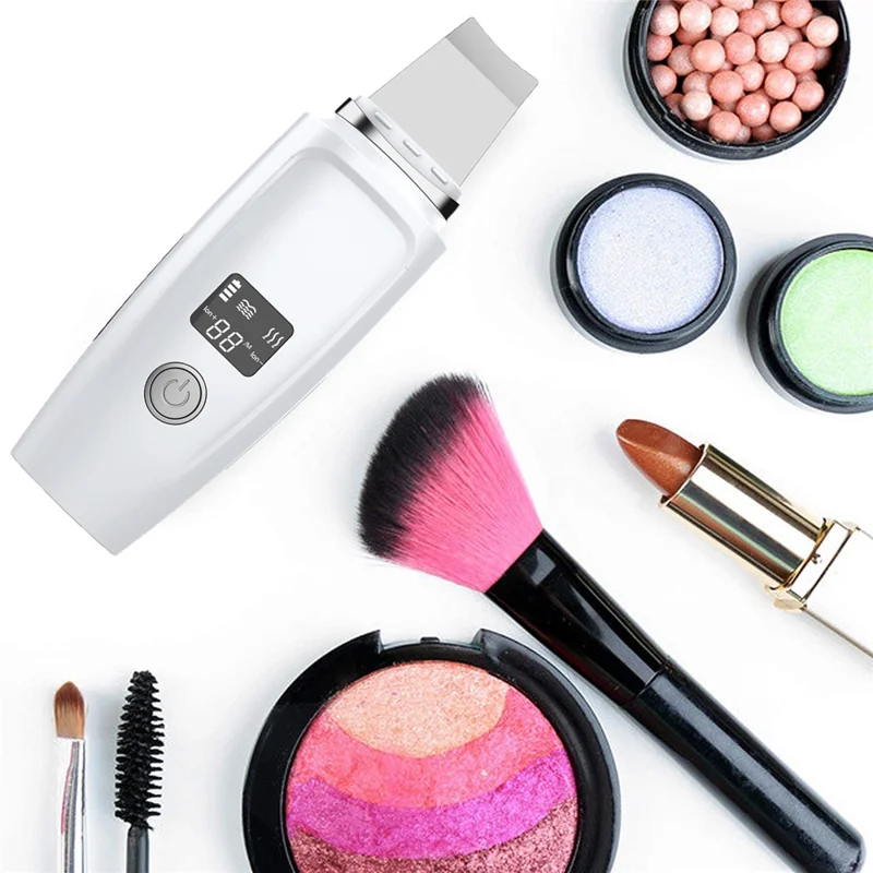 HX-02 Hudskraber med LCD-skærm Ansigtrensning Enhed Porerenser Sortepuntfjerner - Hvid