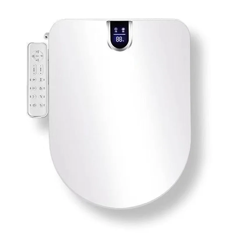 Smart Electric Toilet Seat U-Shaped Heated Bidet Multifunction Remote Control Auto-Lift Lid for Hotel / Home - EU Plug