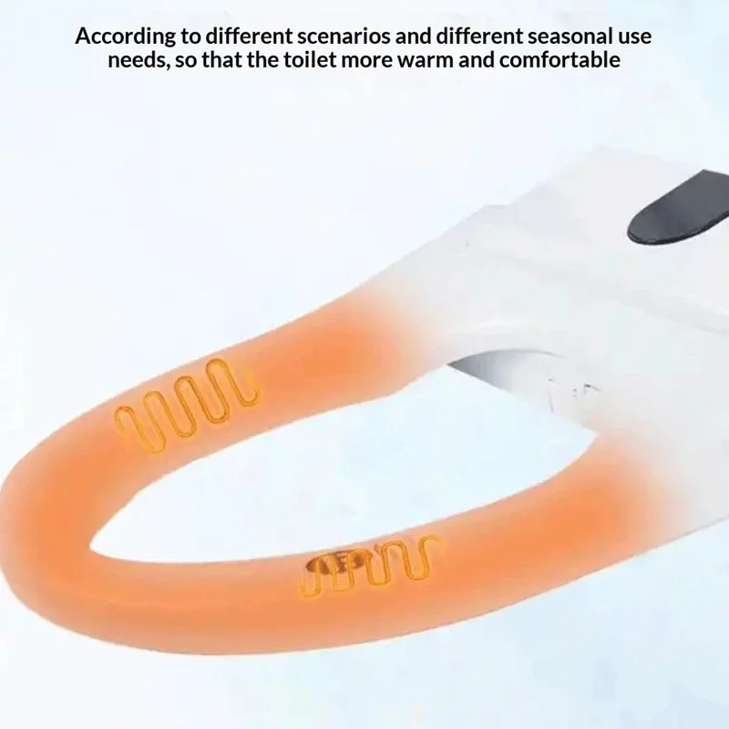 Smart Electric Toilet Seat U-Shaped Heated Bidet Multifunction Remote Control Auto-Lift Lid for Hotel / Home - EU Plug