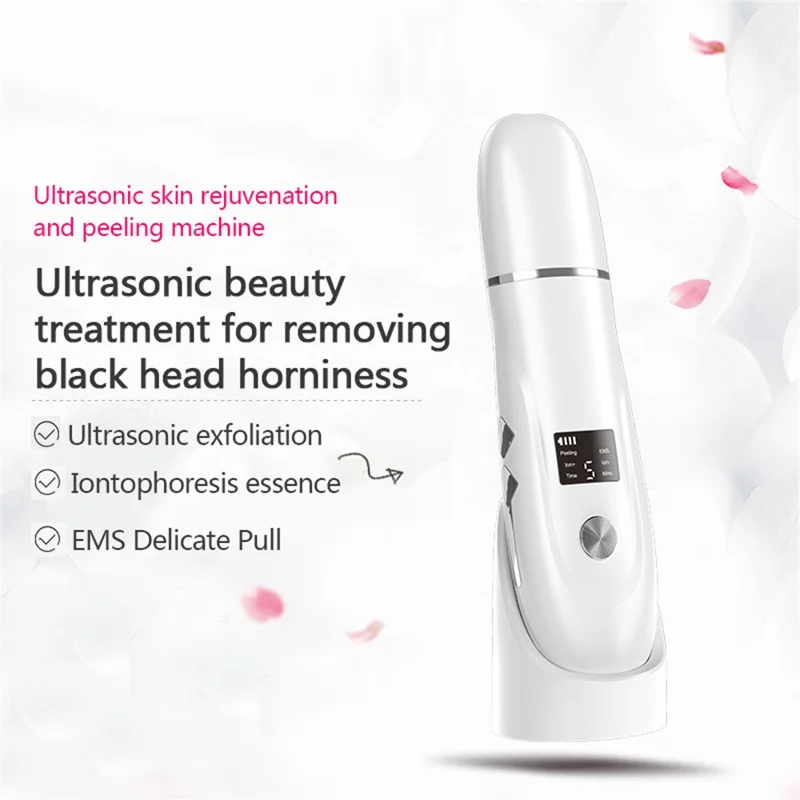 X7 Ultrasonic Skin Cleaner Device Facial Pore Cleansing Dead Skin Removal Tool For Home Use - White