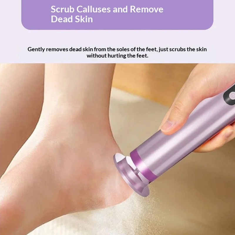 GMC-253 Electric Foot Callus Remover Rechargeable Dead Skin Corn Removal 2 in 1 Foot Care Device - Grey