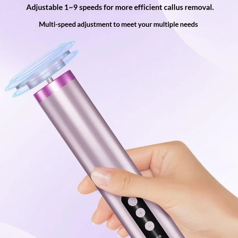 GMC-253 Electric Foot Callus Remover Rechargeable Dead Skin Corn Removal 2 in 1 Foot Care Device - Grey