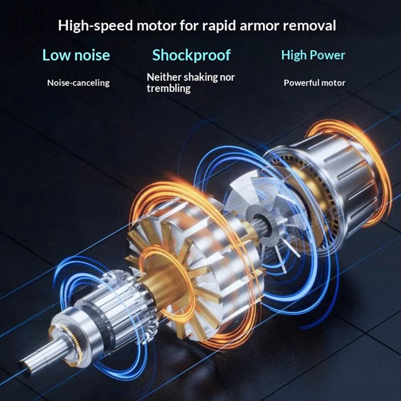 HX-102 Nail Grinder Portable High Speed Electric Nail File Professional Manicure Remover with LCD Screen Display - Grey