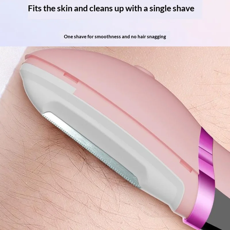 HX-106 Women's Facial Hair Remover Electric Multi-Function Hair Removal Exfoliation Device - Pink