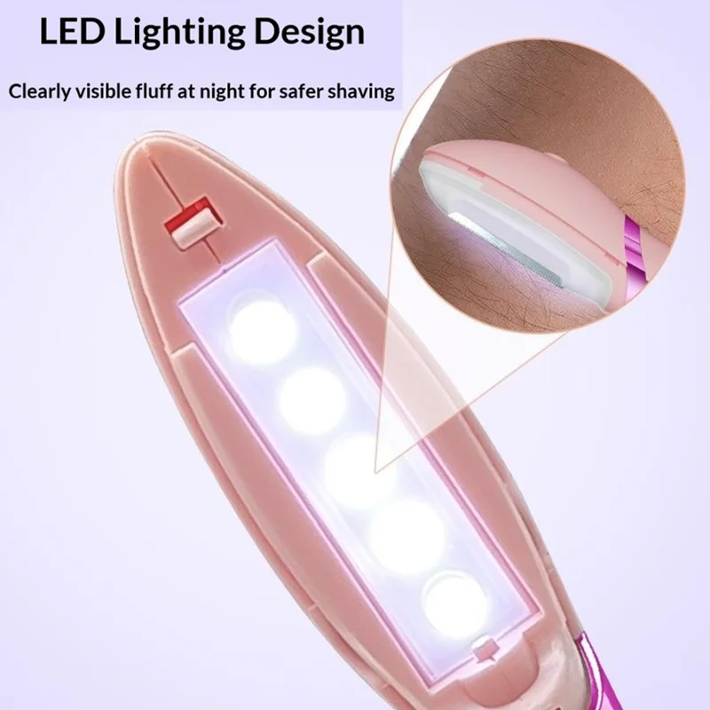 HX-106 Women's Facial Hair Remover Electric Multi-Function Hair Removal Exfoliation Device - Pink