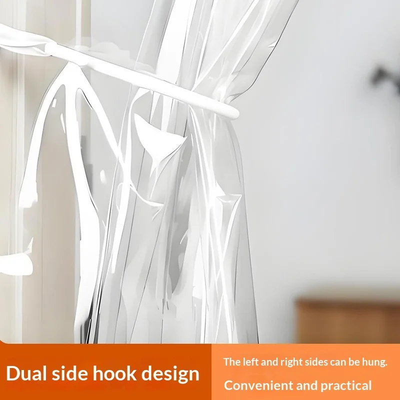 95 x 210cm Magnetic Screen Door Curtain Transparent TPU Door Mesh Mosquito Net - Grey