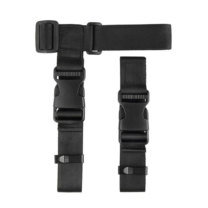 2 sztuki/komplet opaski podróżne na bagaże T-kształtne gumowe sznurki regulowanej długości opaska na walizkę - Czarny