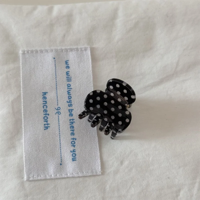 Mini Dot Hair Claw Clips Princess Style Hair Accessories Bangs Clips for Hair Styling - Black