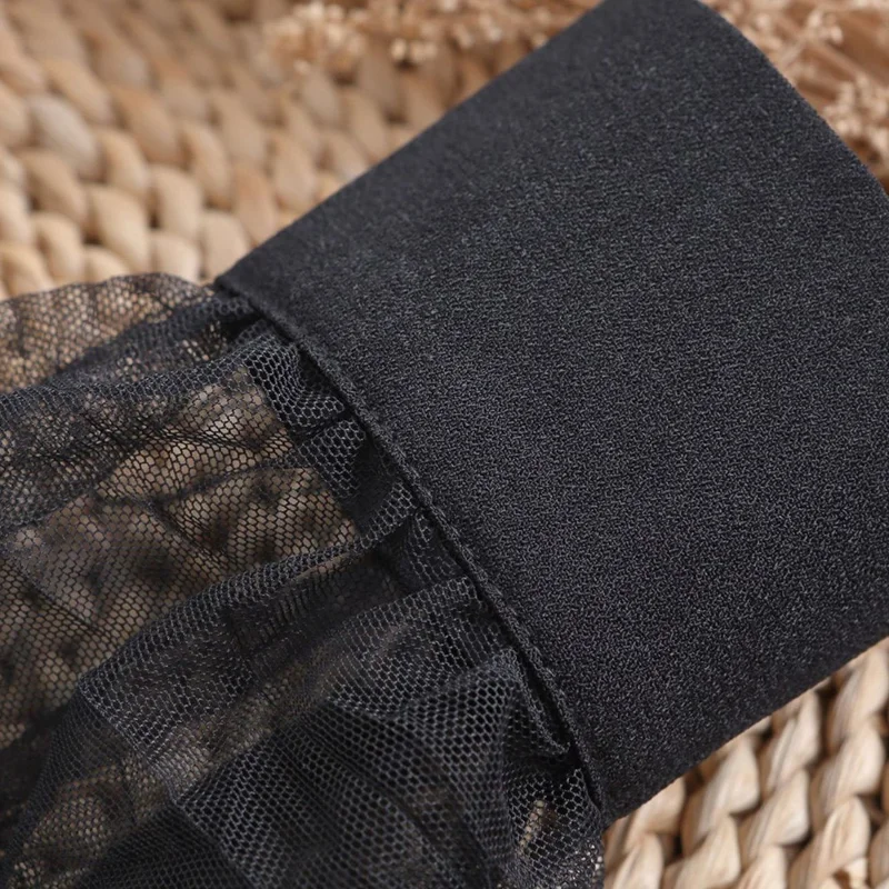 2Pcs / Set Detachable Lace Cuffs Removable Fake Sleeves Shirt Extenders Decorative Accessories - Black